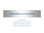 Cash Modeling in an Accrual World