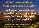 What's Normal About Income and Expense Data? Webinar by August Dettbarn and Brad A. Eldridge
