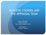 In-House Counsel and The Appraisal Team by Leisa S. Weintraub