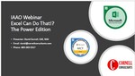 Excel Can Do That? Part 3 - The Power Edition by David Cornell