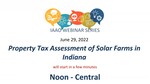 Property Tax Assessment of Solar Farms in Indiana by Bradley Berkemeier